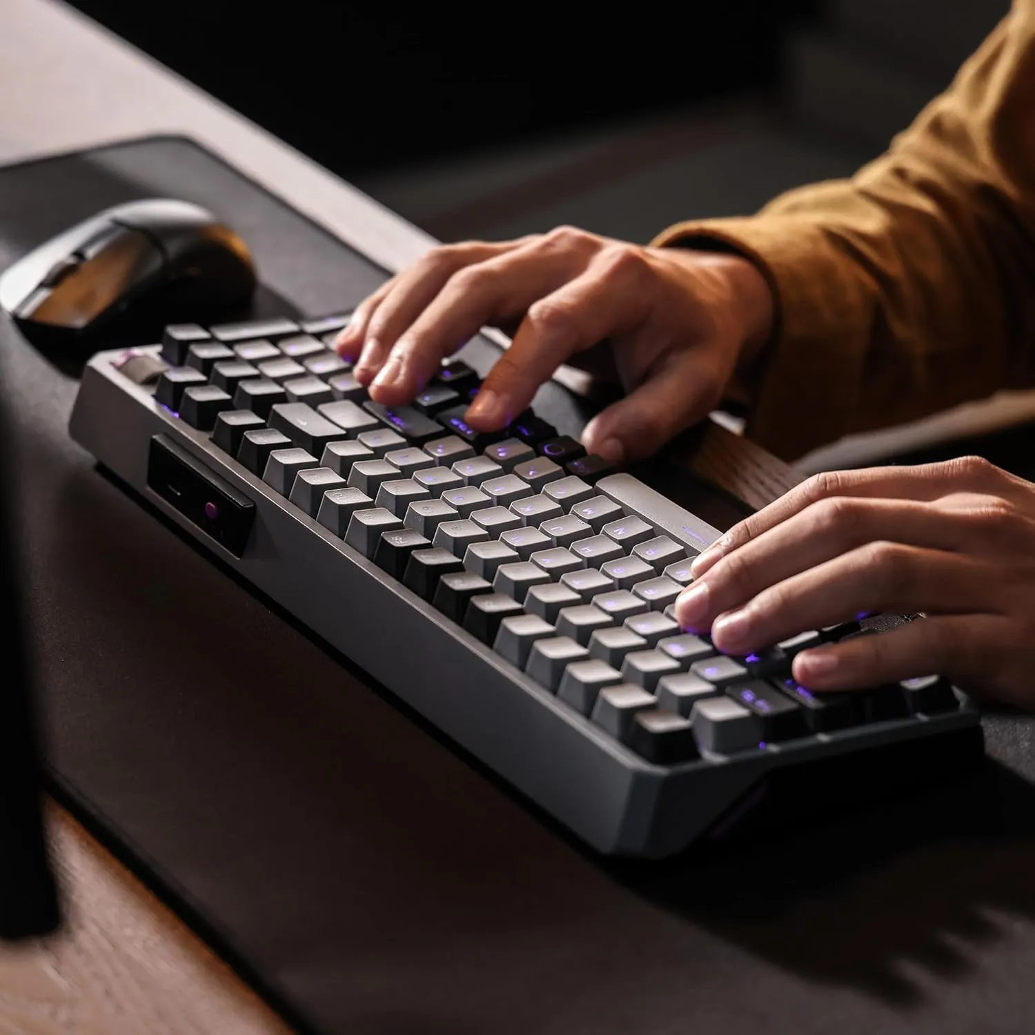 Cooler Master MK770 Wireless Mechanical RGB Gaming Keyboard, Kailh Box V2 Soft Click White Switches, Gasket Structure, Hot-Swappable, Bluetooth|2.4GHz, Tactile 3-Way Dial, QWERTY (MK-770-GKKW1-US)