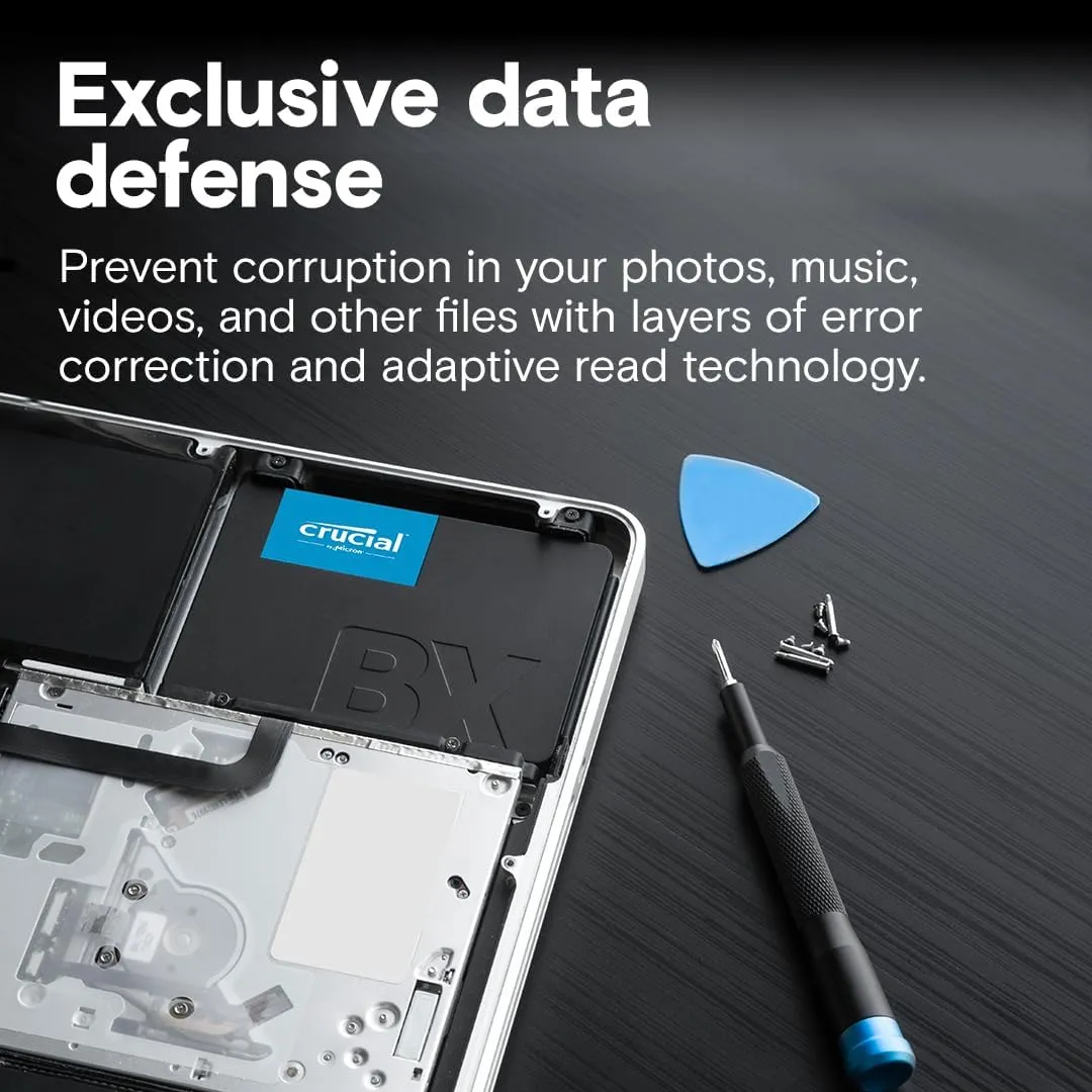Crucial BX500 2TB 3D NAND SATA 2.5-Inch Internal SSD, up to 540MB/s - CT2000BX500SSD1, Solid State Hard Drive