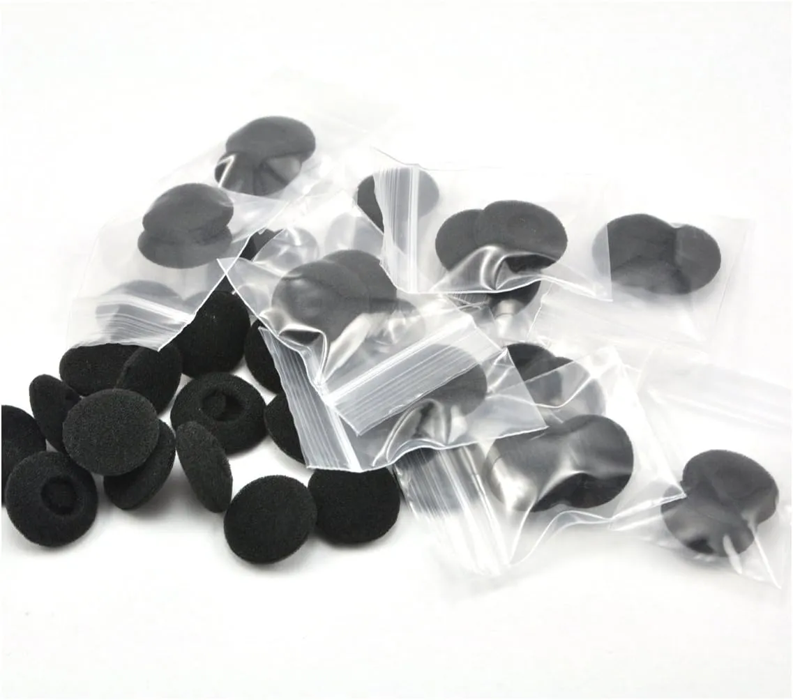 Earbud Covers 12 Pairs Replacement Foam Earphone Covers with Separate Packaging Earbud Sponge Covers for in Ear Earbuds (Black)