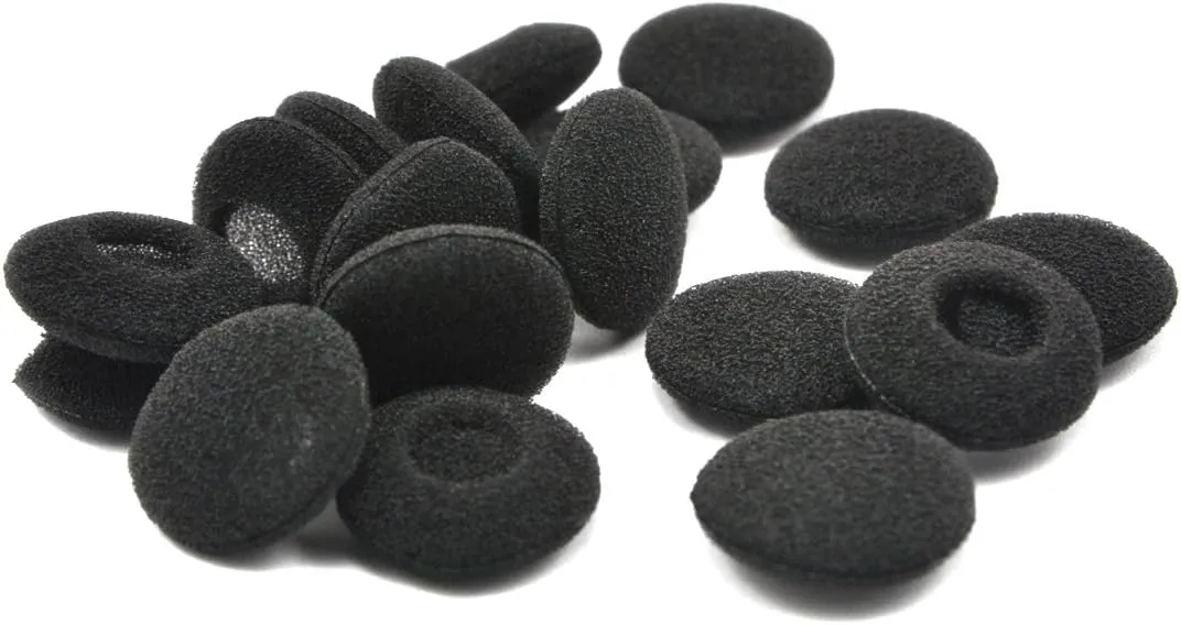 Earbud Covers 12 Pairs Replacement Foam Earphone Covers with Separate Packaging Earbud Sponge Covers for in Ear Earbuds (Black)