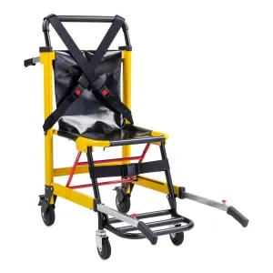 EMS Stair Chair 4-Wheel Evacuation Chair  Heavy Duty & Compact Design