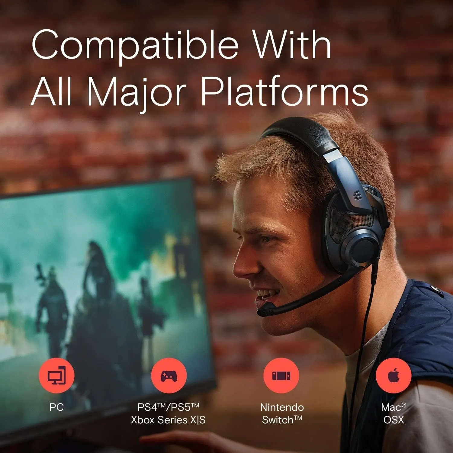 EPOS H6Pro - Open Acoustic Gaming Headset with Mic - Lightweight & Comfortable Design - Xbox, PS4, PS5 & PC Headset (White)