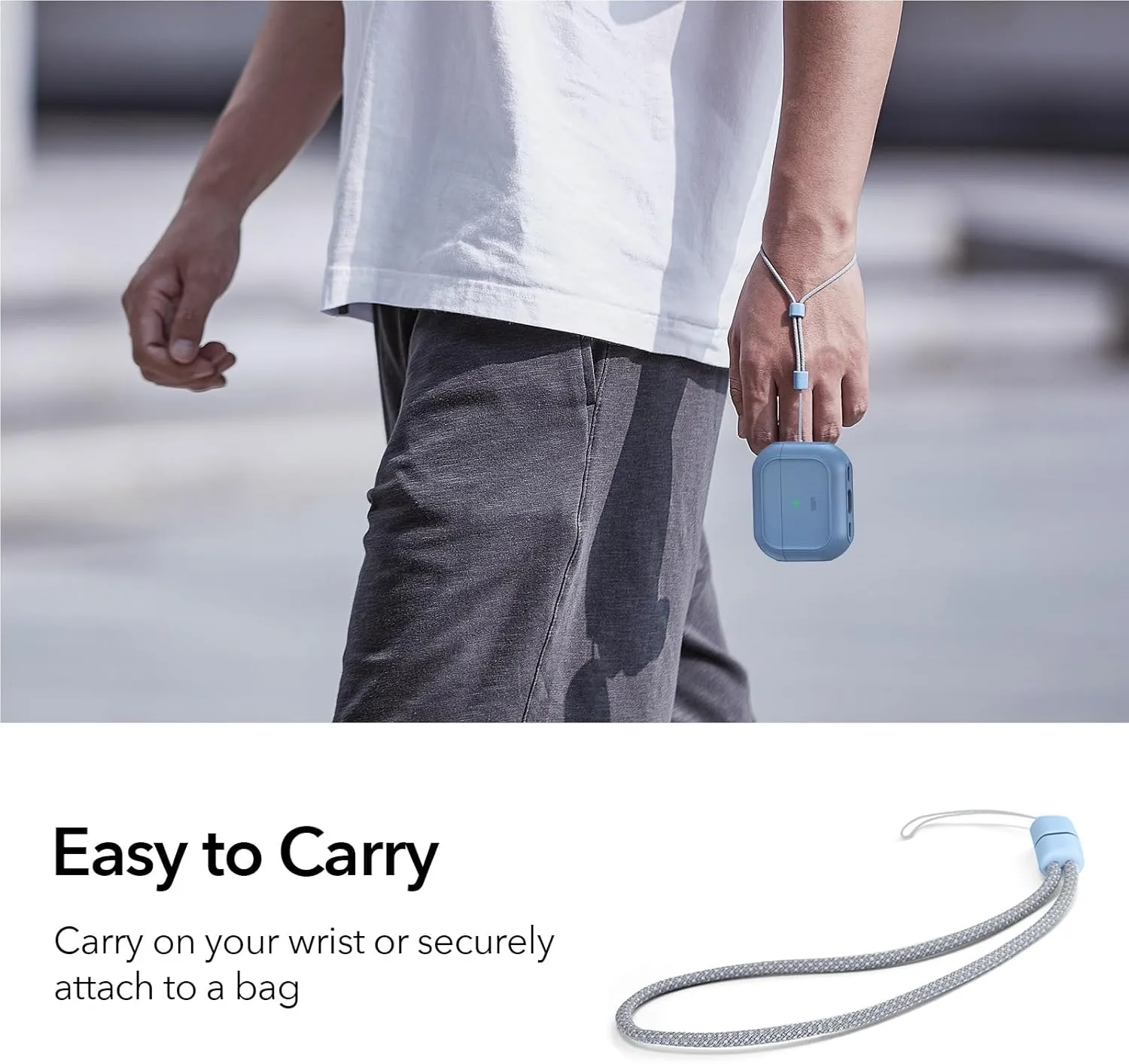 ESR for AirPods Pro 2 Case (HaloLock), Compatible with Airpods Pro Case 2nd / 1st Generation (2023/2022/2019), Compatible with MagSafe, Full Drop Protection Cover with Lanyard, Blue