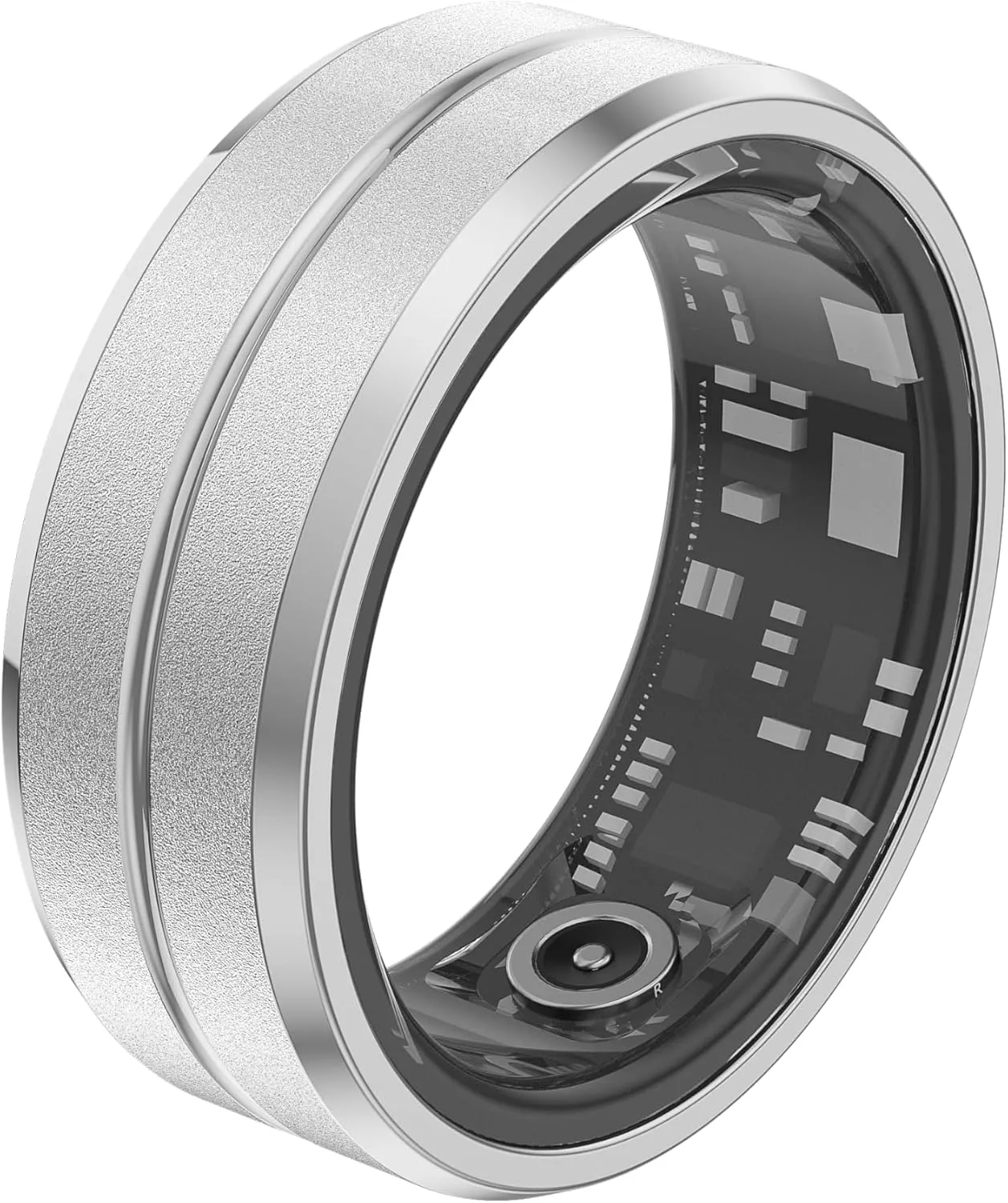 Fitness Tracker Smart Ring for Women & Men,Step Counter,Heart Rate Monitor Blood Oxygen Sleep Tracker, 5-7 Days Battery Life, Compatible with iOS & Android (Silver, 10)