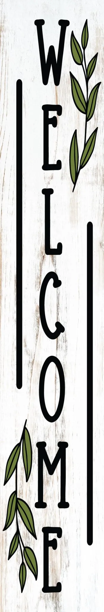 Floral Hello Porch Leaner Welcome Sign