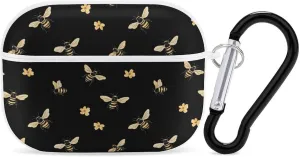 Flower Bee Earbud Case Bluetooth Headphone Case Full Protective Case with Keychain Compatible with Airpods Pro White-Style
