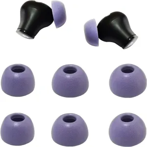 Foam Ear Tips for Beats Studio Buds /Studio Buds/Fit Pro, Purple, Memory Foam, Anti-Slip, Enhance Sound Quality, 3 Pairs (LMS)