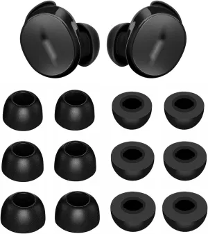 Foam Eartips Compatible with Bose New QuietComfort Earbuds 2024 New, 6 Pairs S M L Sizes Soft Memory Foam Replacement Tips Eartips Earbuds Tips Compatible with Bose New QC Earbuds 6 Pairs Black