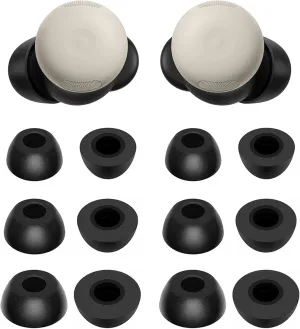 Foam Eartips Compatible with Pixel Buds Pro 2 Earbuds, 6 Pairs S/M/L Sizes Soft Memory Foam Replacement Ear Tips Eartips Earbuds Tips Compatible with Pixel Buds Pro 2 6 Pairs Black
