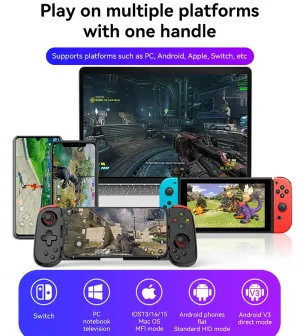 G-STORY Mobile Gaming controller for Android & iPhone bluetooth Gamepad with Hall Effect Joysticks/Hall Trigger, Fit - Stream PC,Xbox, PlayStation