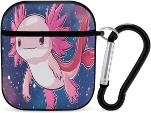 Galaxy Axolotl Earbud Case Earphone Case Hard Headphone Protective Case Compatible with Airpods 1/Airpods 2 Black-Style