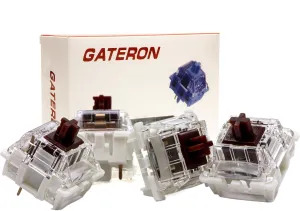 Gateron 35Pcs Pre lubed G pro V3.0 MX Mechanical Gaming Keyboard Split Tactile 55gf Switches,POM Stem Linear RGB SMD Switches 3 pin (Brown)