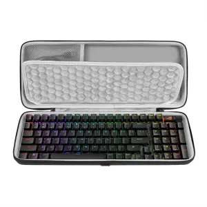 Geekria 90%-96% Keyboard Case, Hard Shell Travel Carrying Bag for 100 Keys Computer Mechanical Keyboard, Compatible with RK Royal KLUDGE RK100, ASUS ROG Strix Scope II 96, Keychron Q5, Aula F99