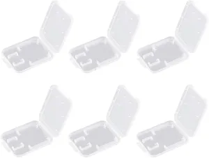 GSHLLO 40 Pcs Clear Plastic Memory Card Cases SD Card Storage Box TF Card Storage Case SDHC Card Holders Small Items Storage Organizer