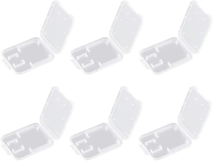 GSHLLO 40 Pcs Clear Plastic Memory Card Cases SD Card Storage Box TF Card Storage Case SDHC Card Holders Small Items Storage Organizer