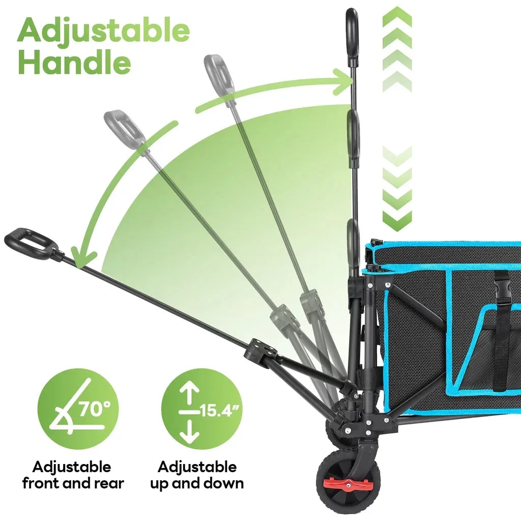 Heavy Duty Foldable Wagon Cart, Portable, Durable, Compact Design
