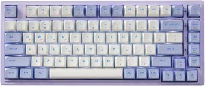Hexgears Purple Rain M2 Wired TKL Mechanical Gaming Keyboard, 83-Key Hot-Swappable Creamy Keyboard, Pre-Lubed Linear Switches, Double-Shot PBT & ABS Keycaps, Custom Gasket Mount