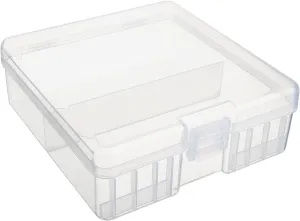 Heyiarbeit 1Pcs AA Battery Organizer Box Battery Storage Case Battery Holder Storage for Carrying Battery Transparent