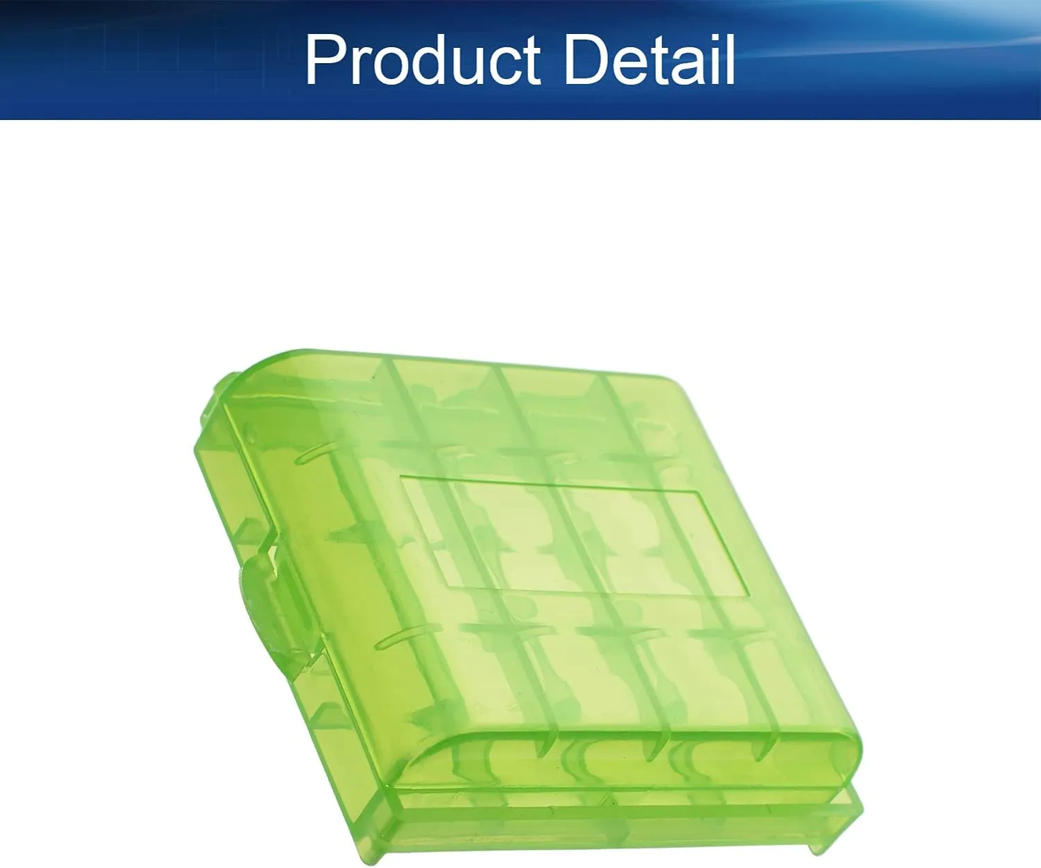 Heyiarbeit AA/AAA Battery Organizer Box PP Battery Storage Case Battery Holder Storage for Carrying Battery Green 4Pcs
