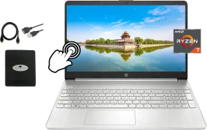 hp 2021 15.6" FHD Touch-Screen Laptop, AMD Ryzen 7 4700U 8-Core(up to 4.1, Beat i7-1185G7), 16GB RAM, 512GB PCIe SSD, AMD Radeon Graphics, Webcam, HDMI, WiFi, Win10 S,w/Ghost Manta Accessories