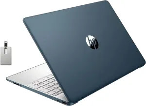 HP 2022 15.6" HD BrightView Laptop, Intel Pentium Silver N5030 Processor, 8GB RAM, 256GB PCIe SSD, Intel HD Graphics 605, 720p HD Webcam, Stereo Speakers, Blue, Windows 11, 32GB USB Card