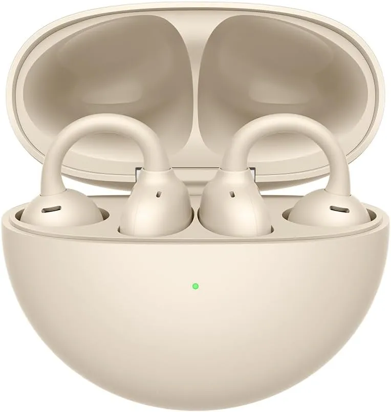 Huawei FreeClip Wireless Earbuds - Open Bluetooth Headphones, Long Lasting Battery and AI Clear Sound - Lightweight in-Ear Headphones, IP54 Dustproof and Water-Resistant (Clip Beige)