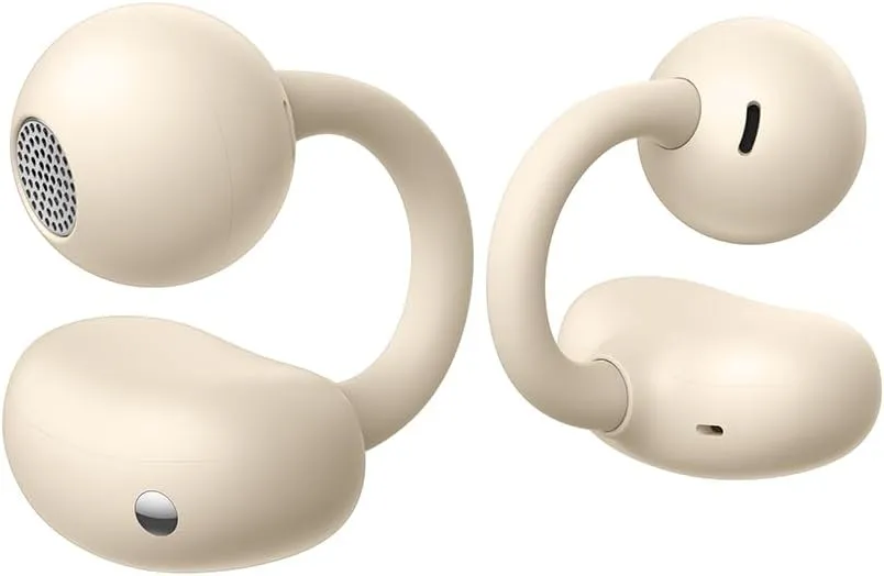 Huawei FreeClip Wireless Earbuds - Open Bluetooth Headphones, Long Lasting Battery and AI Clear Sound - Lightweight in-Ear Headphones, IP54 Dustproof and Water-Resistant (Clip Beige)