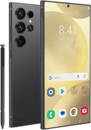 I25 Ultra Unlocked Phone,Android 14 12 512GB Smartphone,Built in Pen The Phone,Cell Phone Battery 7000mAh 6.99" HD Screen,Dual SIM/5G/Face ID/Fingerprint Lock/GPS (Black, 12 512G)