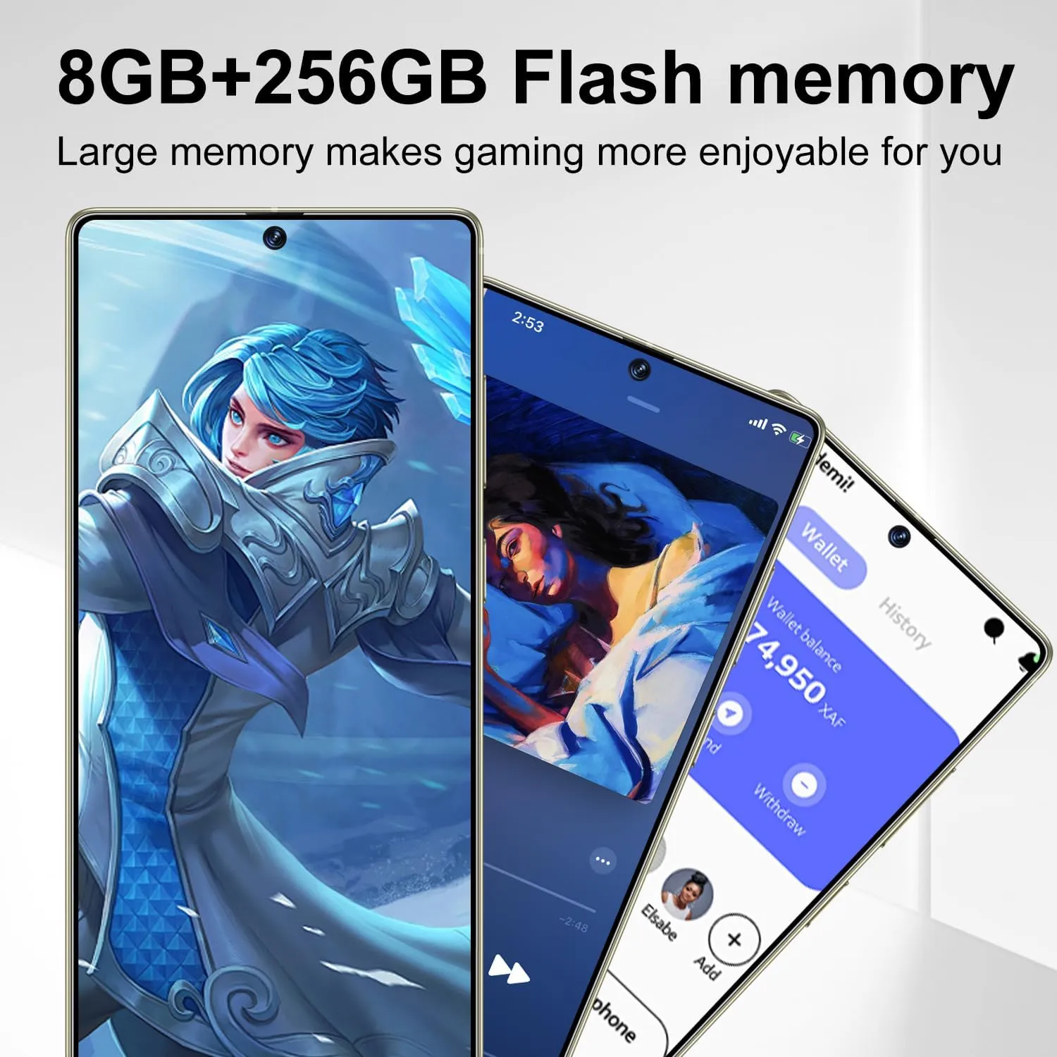 I25 Ultra Unlocked Smartphone 6.9" HD  Display 8 256GB Unlocked Phone,Snapdragon 8 Gen3 7000mAh Dual Speakers 5G Unlocked Phones,Face ID/Fingerprint Lock/GPS (Titanium Gray)