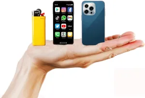 iLight Mini 16 Pro : World's Smallest 4G LTE Android Smartphone | 3" Touchscreen, 3GB RAM, 64GB ROM | Tiny iPhone 16 Pro Design | Perfect for Kids & Teens | USA & Global Unlocked