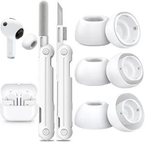 Inesore Compatible with Samsung Galaxy Buds 3 Pro Replacement Ear Tips with Portable Storage Box & Cleaner Pen Noise Reduction Holewith,Silicone Ear Tips for Galaxy Buds 3 Pro 2024 (SML)
