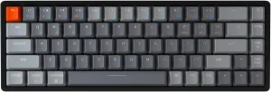 Keychron K6 68-Keys Compact Keyboard, Wireless Bluetooth/Wired Mechanical Keyboard with RGB Led Backlit Aluminum Frame Compatible with Mac Windows, Gateron Brown Switch