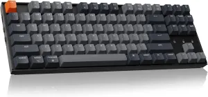 Keychron K8 Tenkeyless Wireless Mechanical Keyboard for Mac, White Backlight, Bluetooth, Multitasking, Type-C Wired Gaming Keyboard for Windows with Gateron G Pro Brown Switch