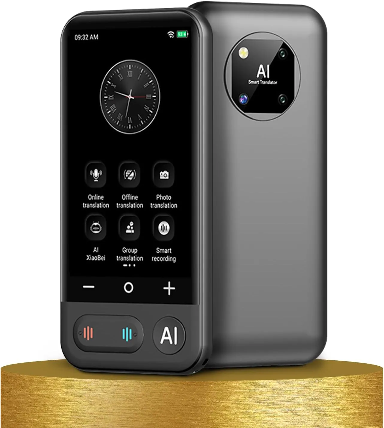 Language Translator Device,Two Way Real-Time Voice Translation,Support 150 Languages, AI Chat Role Play Robot, Online/Offline&Recording&Photo Translation with 4.7inch HD Touch Screen (Gray)