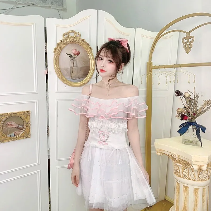 [Last One Sweden Warehouse] Garden of angels floral embroidered belt summer must have