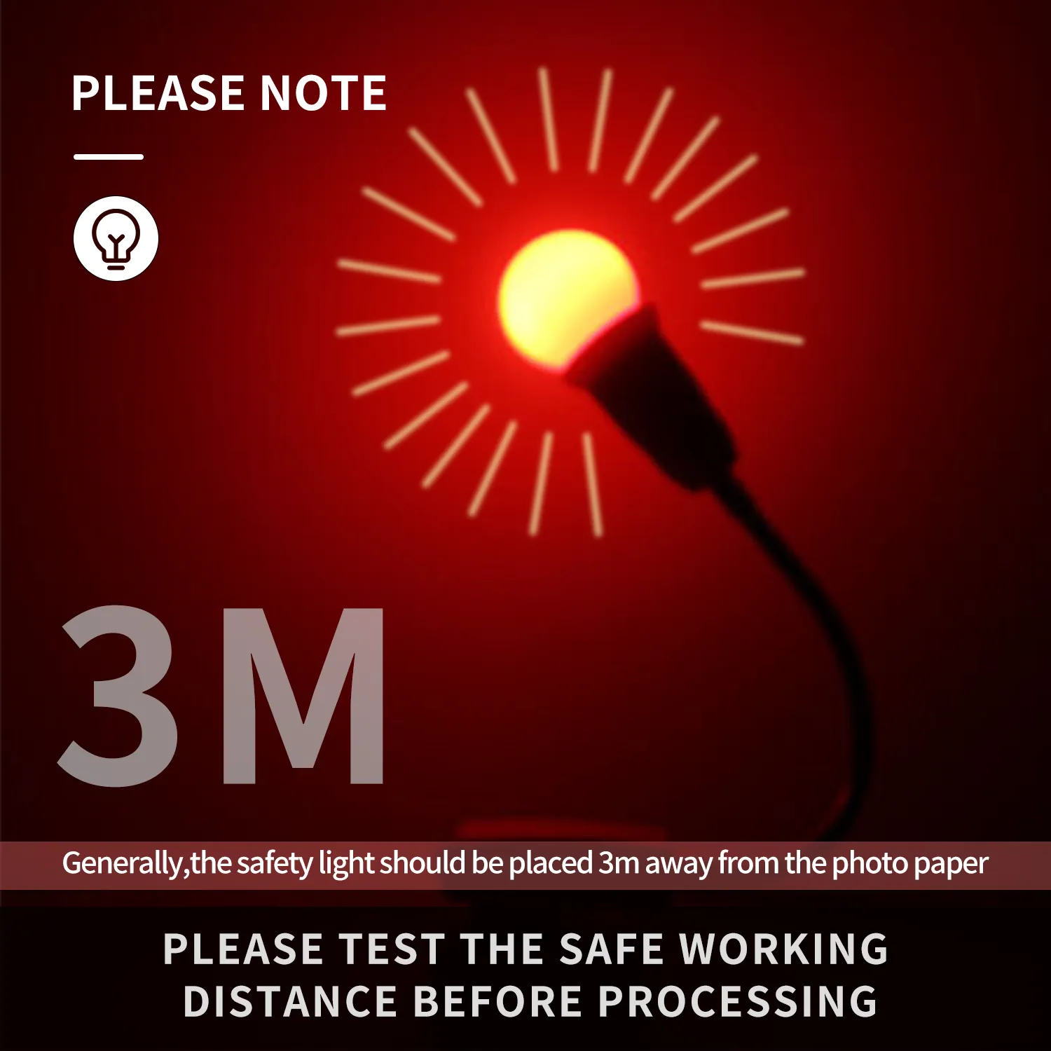 LED Darkroom Safelight Bulb  E27 Plug for Film Developing