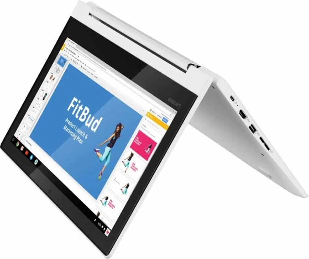 Lenovo Chromebook 2-in-1 Convertible Laptop, 11.6-Inch HD (1366 x 768) IPS Display, MediaTek MT8173C Processor, 4GB LPDDR3, 32GB eMMC, Chrome OS, Blizzard White, Choose Your eMMC (81HY0001US)