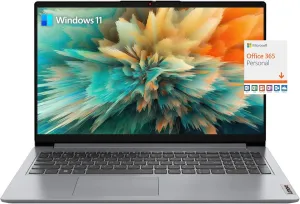 Lenovo IdeaPad, 20GB RAM, 1TB SSD, AMD Dual-core Processor, 15.6 Inch HD Anti-Glare Display, Long Battery Life Up to 9.5Hr, HDMI, SD Card Reader, Windows 11 (Renewed)