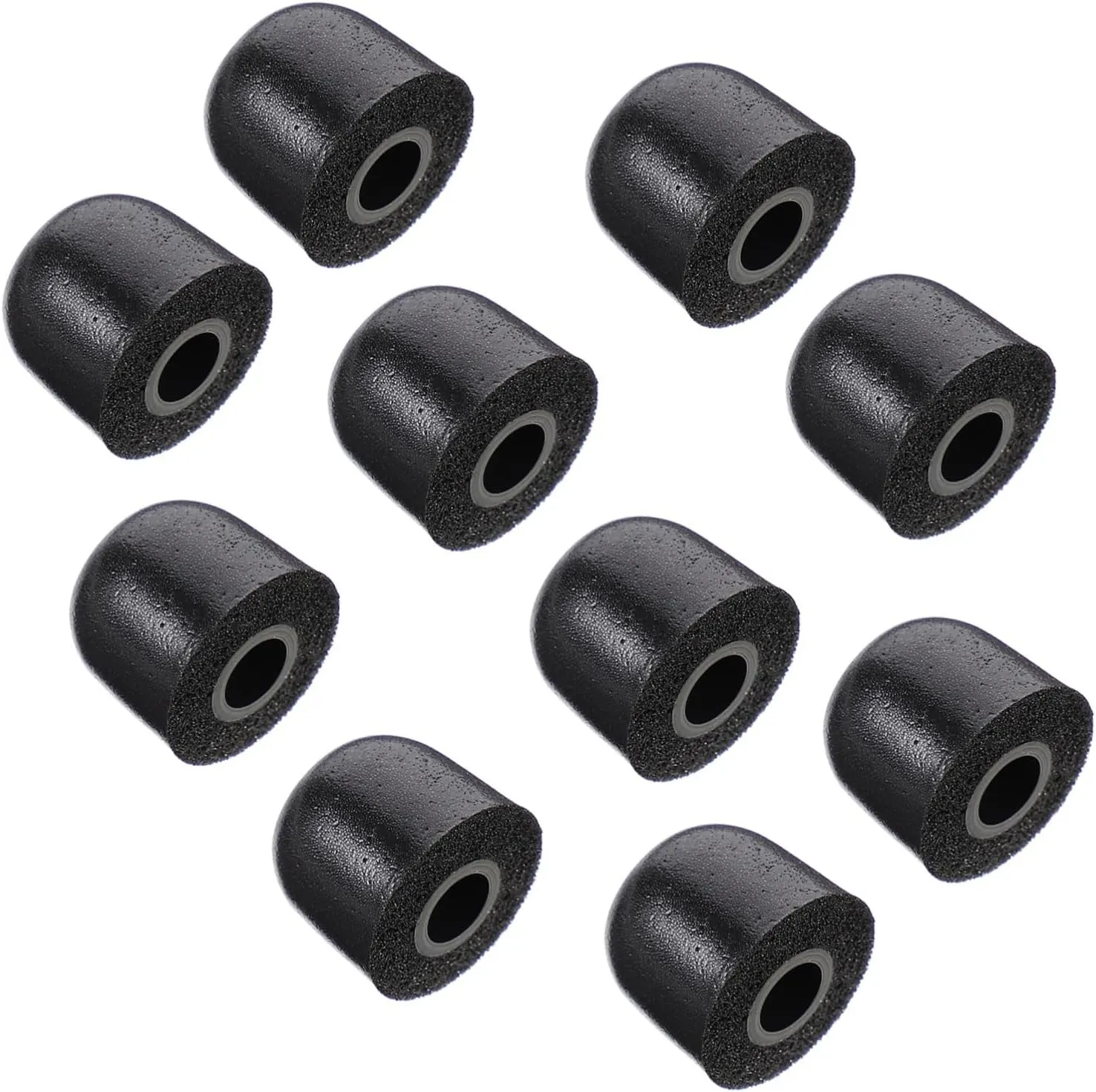 Memory Foam Earbuds Covers 10 Pack Replacement Tips for Headset Noise Reduction Earplugs Comfortable Bowl Shape Design