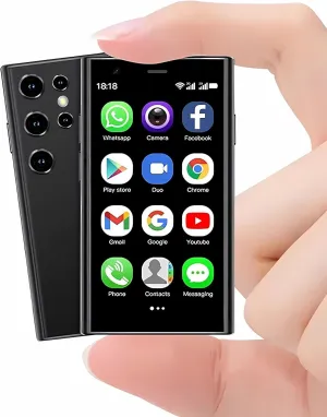 Mini Phone Unlocked Cellphone 3G Mini Smartphone Android 8.1 World Smallest Phone 3.0 Small Smartphone Dual Sim Cell Phones Touch Screen 2GB Ram 16GB ROM S23Pro Mobile Phones (Black)