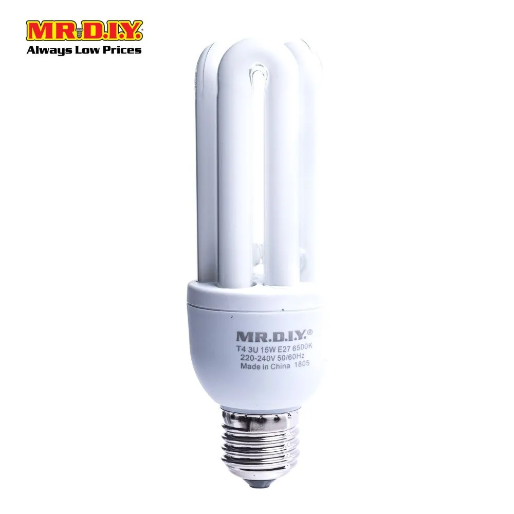 (MR.DIY) 3U Shape Bulb Daylight E27 (15W)