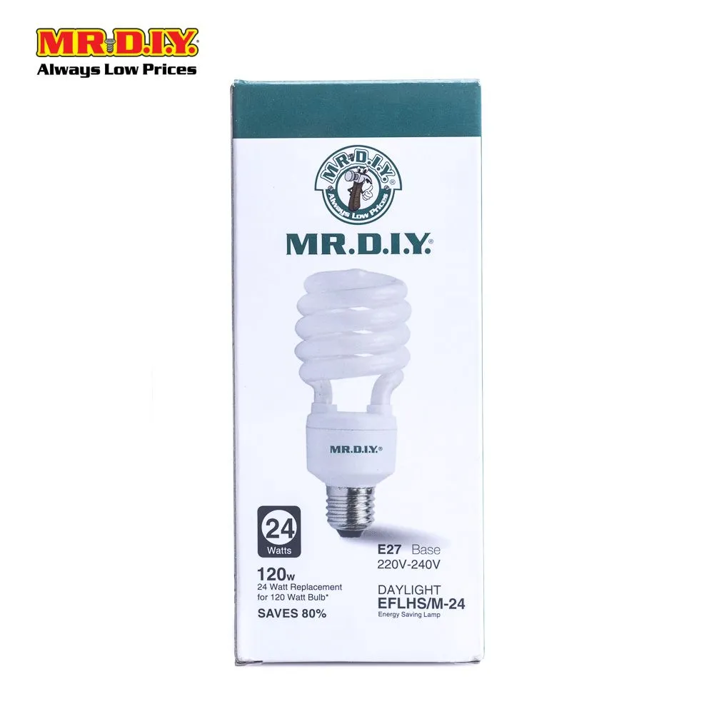 (MR.DIY) Spiral LED Bulb Daylight E27 (24W)