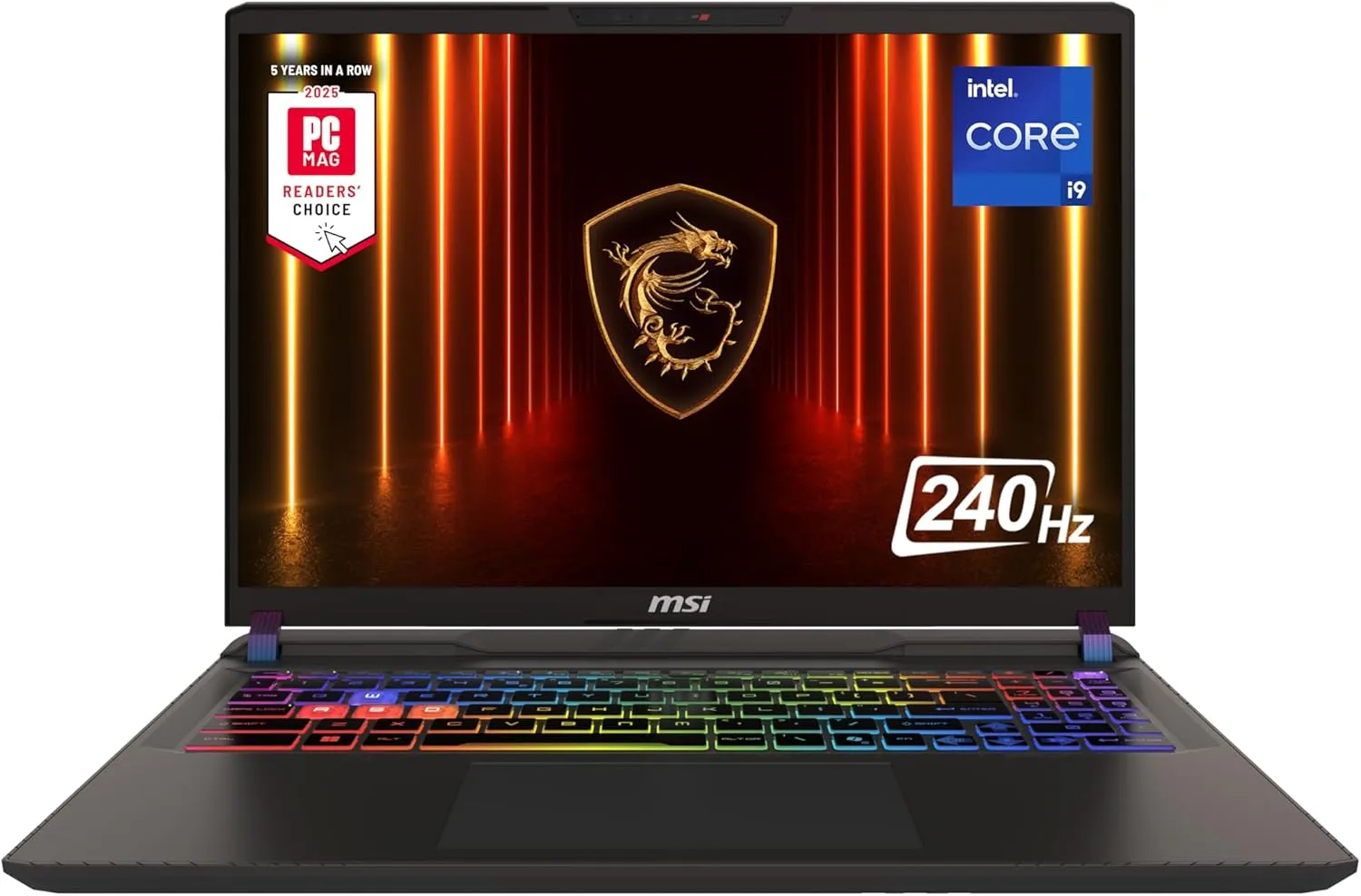 MSI Vector 16 HX AI Gaming Laptop (Intel 24-Core Ultra 9-275HX, RTX 5080 175W, 16" QHD 240Hz, 64GB DDR5, 1TB Gen5   2TB Gen4 SSD, Wi-Fi 7, HDMI, 2xUSB-C/DP, RGB Backlit Keyboard, Windows 11 Pro)