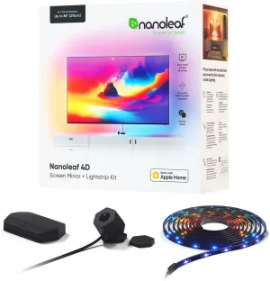 Nanoleaf 4D - TV Sync Camera and Smart Addressable Gradient Lightstrip Kit, Immersive LED Backlights, Bias Lighting for Home Theatre & Console Gaming (Up to 85" TVs and Monitors)