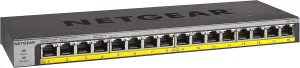 NETGEAR 16-Port Gigabit Ethernet Unmanaged PoE Switch (GS116LP) - with 16 x PoE  @ 76W Upgradeable, Desktop/Rackmount, and ProSAFE Limited Lifetime Protection (Renewed)