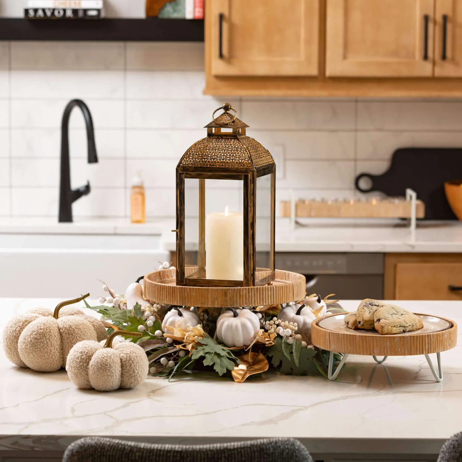 Neutral Wooden Riser Set Of 2