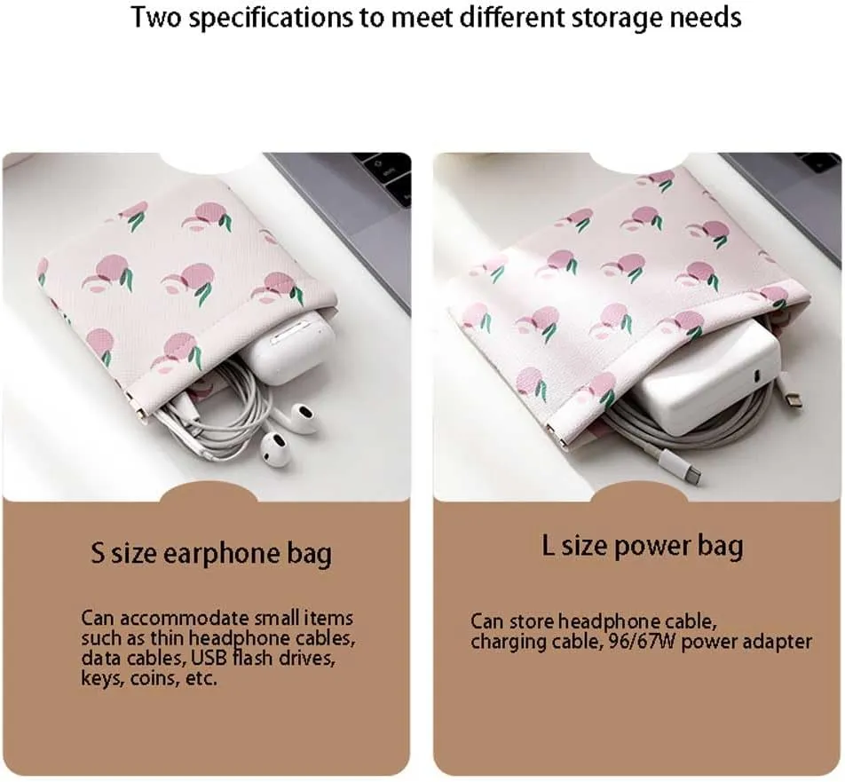 NIXNUT Cable Storage Bag,Mini Storage Bag,Universal Compact Travel Digital Accessories Storage Bag,Waterproof Electronics Accessories Storage Cases,for USB Data Cable,Earphone Wire