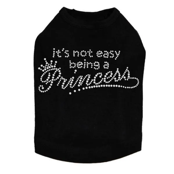 Not Easy Rhinestone Dog Tank