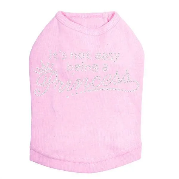 Not Easy Rhinestone Dog Tank