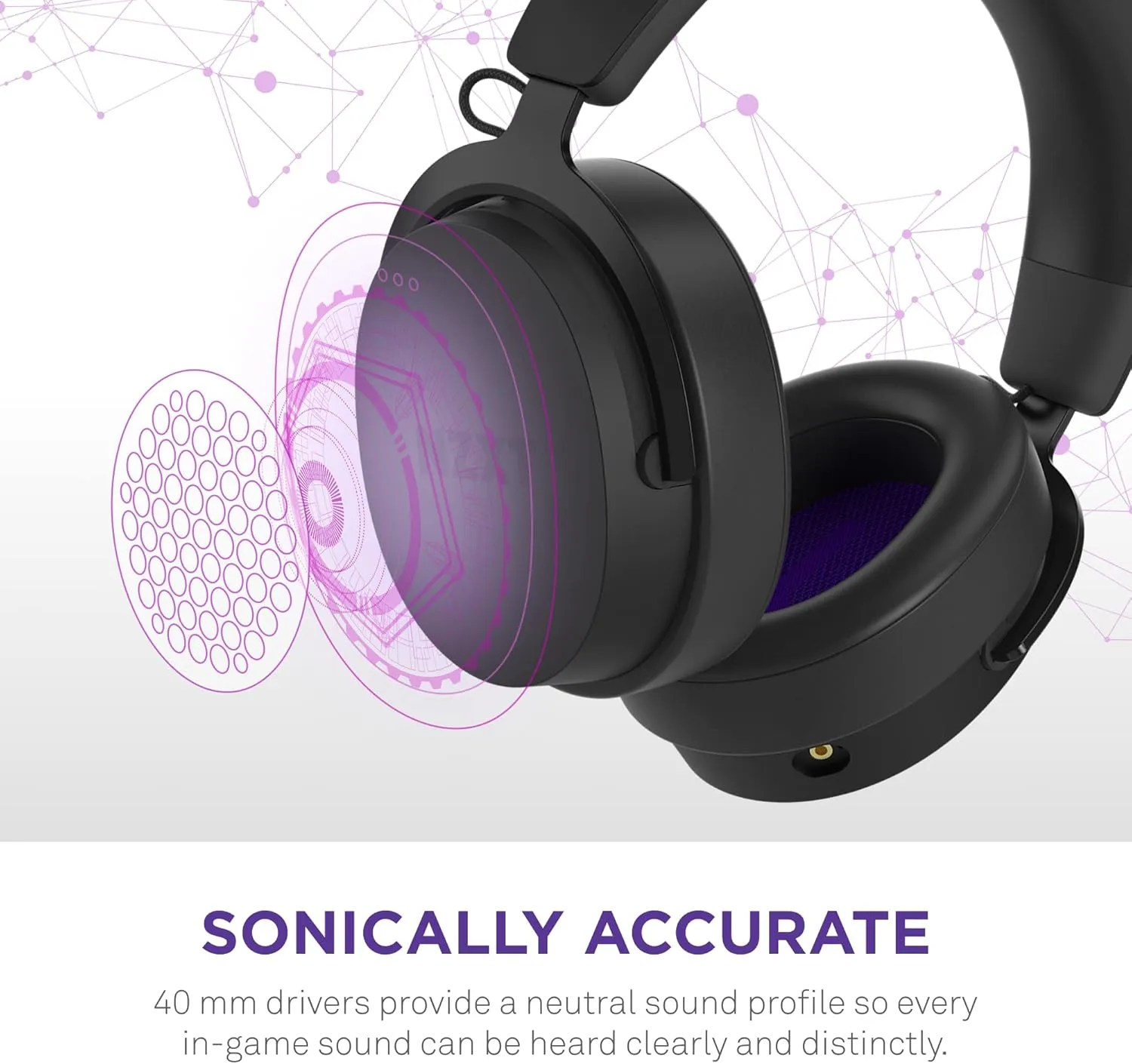 NZXT Relay Wired PC Gaming Headset - AP-WCB40-B2 - Hi-Res Audio Certified - DTS Headphone:X - 7.1 Surround Sound - Lightweight & Comfortable Design - Detachable Microphone - Black